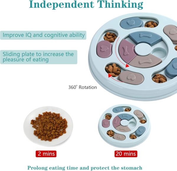 71dXR9sik0L._AC_SL1500_.jpg DR CATCH Dog Puzzle,Dogs Food Toys for IQ Training & Mental Enrichment,Dog Treat Puzzle(Blue)