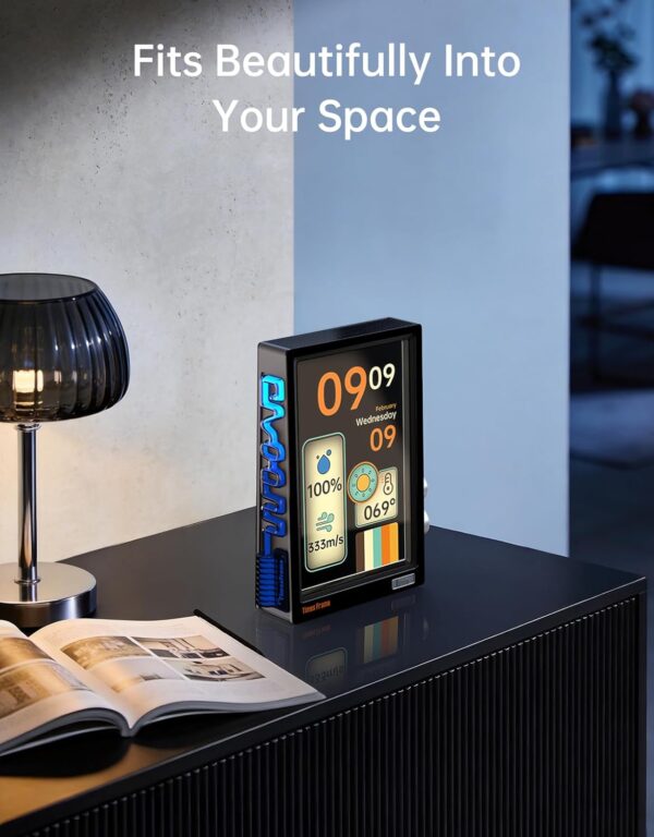 71dtaeTPCXL._AC_SL1500_.jpg Divoom TimesFrame – 10.1" WiFi 6 Digital Picture Frame & Smart Desk Display, No Subscription | 64GB | Send Photos, Videos & AI Styles + Live Widgets (Weather, Calendar, etc)–Perfect Personalized Gift