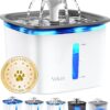 71e-NwQieJL._AC_SL1500_.jpg Veken Innovation Award Winner 95oz/2.8L Pet Fountain, Automatic Cat Water Fountain Dog Water Dispenser with Replacement Filters for Cats, Dogs, Multiple Pets (Grey, Plastic)