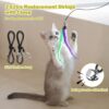 71e9CrQkxOL._AC_SL1500_.jpg MeoHui Cat Toys for Indoor Cats, Interactive Cat Toy 2PCS Retractable Wand Toy and 9PCS Cat Feather Toys Refills, Funny Kitten Toys Cat Fishing Pole Toy for Bored Indoor Cats Chase and Exercise
