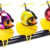 71eeKWphHtL._AC_SL1500_.jpg wonuu Rubber Duck Toy Car Ornaments Yellow Duck Car Dashboard Decorations Squeeze Duck Bicycle Horns with Propeller Helmet