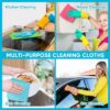 71f8aj9LznL._AC_SL1100_.jpg Orighty Microfiber Cleaning Cloth, 24 Pack Highly Absorbent Cleaning Rags, Household Cleaning Supplies, Reusable Lint Free Cloths Microfiber Rag for House, Kitchen, Car Care, 12x11 inch