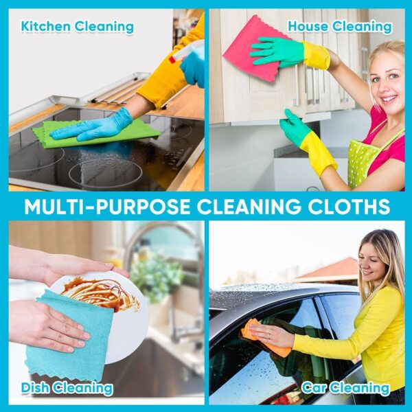 71f8aj9LznL._AC_SL1100_.jpg Orighty Microfiber Cleaning Cloth, 24 Pack Highly Absorbent Cleaning Rags, Household Cleaning Supplies, Reusable Lint Free Cloths Microfiber Rag for House, Kitchen, Car Care, 12x11 inch
