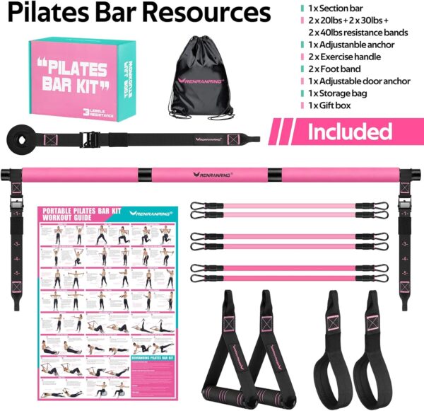 71fDUmLFQbL._AC_SL1500_.jpg Pilates Bar Kit with Resistance Bands, Multifunctional Pilates Bar for Women & Men with Heavy-Duty Metal Adjustment Buckle, Pilates Home Equipment for Full BodyWorkouts