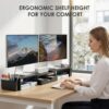 71fIhUMbRKL._AC_SL1500_.jpg OPNICE Desk Organizers and Accessories, Dual Monitor Stand Riser with Drawer and 2 Pen Holders, Desk Shelf Metal Computer Racks for Office Workspace Organizers, Desktop Organization (Black Metal)