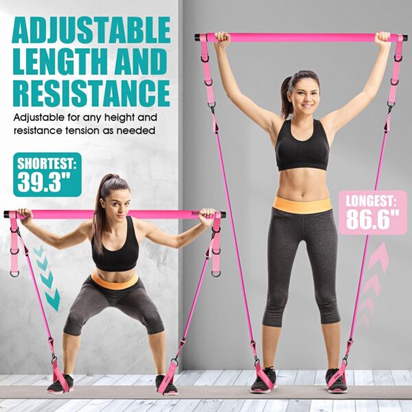 71fggerdIcL._AC_SL1500_.jpg Ayombo Pilates Bar Kit with Resistance Bands, Pilates Workout Equipment for Legs, Hip, Waist, Arm, Squats Exercise Equipment for Home Workouts, Adjustable 3-Section Pilates Bar Kit for Women & Men