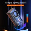 71fzj4NoQ2L._AC_SL1500_.jpg Portable Bluetooth Speaker with Lights, Transparent Wireless Mini Bluetooth Speaker with TWS, Perfect Small Speaker HD Sound and Bass for Office, Home, Shower, Room, Bike, Car (Black)