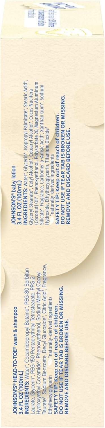 71gSqL4FL._AC_SL1500_.jpg Johnson's Baby Care Essentials Gift Set, Body Lotion, & Zinc Oxide Diaper Rash Paste for Baby's Delicate Skin, Value Pack, Travel-Size, Bath Essentials Must Haves, Baby Gifts, 3 Items