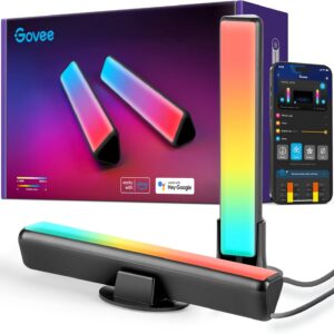 71gYPiuGlJL._AC_SL1500_.jpg Govee Smart LED Light Bars, Work with Alexa and Google Assistant, RGBICWW WiFi TV Backlights with Scene and Music Modes for Gaming, PC, Living Room Decoration, Black
