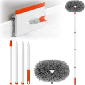 71gfX7BcRiL._AC_SL1500_.jpg Baseboard Cleaner Tool with Handle, Extendable Long Handle Baseboard Cleaning Duster with Reusable Pads for Floorboard, Ceiling Fan Blade Cleaner Duster (Gray)