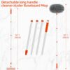 71gli9kCVwL._AC_SL1500_.jpg Baseboard Cleaner Tool with Handle, Extendable Long Handle Baseboard Cleaning Duster with Reusable Pads for Floorboard, Ceiling Fan Blade Cleaner Duster (Gray)