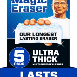71hGqfvGKsL._AC_SL1500_.jpg Mr. Clean Magic Eraser Sponge, All Purpose Cleaner, Long Lasting Cleaning Scrubber, Wall Cleaner, Sneaker Cleaner, Oven Cleaner, Kitchen, Bathroom, Shower Cleaning Supplies, Ultra Thick, 5ct