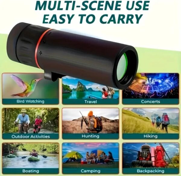 Monocular Compact Mini Telescope, Portable Handheld Mini Monocular for Adults, Tech Gadgets Perfect for Bird Watching, Fishing, Travel and Scenery. 8x21mm
