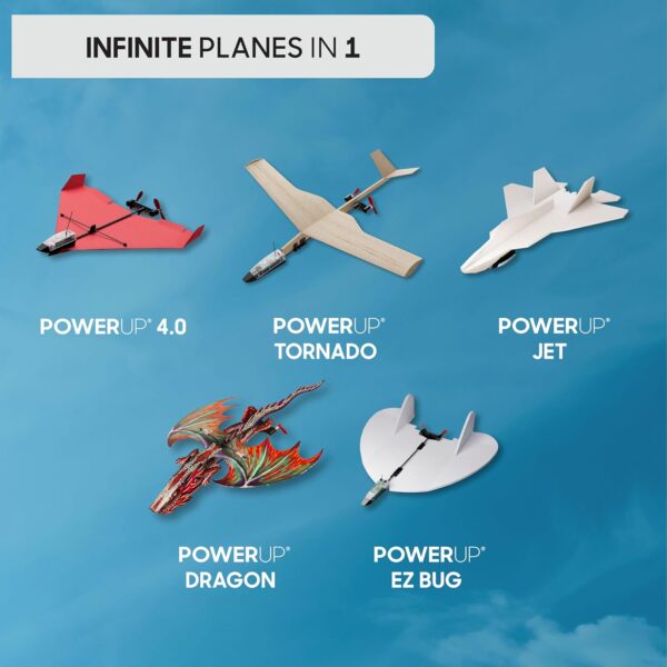 71hQIpgRtOL._AC_SL1500_.jpg POWERUP 4.0 The Next-Generation Smartphone Controlled Paper Airplane Kit, RC Controlled. Easy to Fly with Autopilot & Gyro Stabilizer. for Hobbyists, Pilots, Tinkerers.