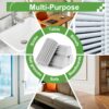 Jeymei 4-Pack Damp Clean Duster Sponge,Gray Damp Dusting Sponge,Duster Baseboard Cleaner Sponge with Ridges,Reusable Wet Duster Sponge,Household Cleaning Sponges for Blinds,Window Track Grooves