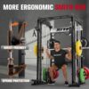 71hXkeIYwhL._AC_SL1500_.jpg RitFit M1 Pro Smith Machine with Cable Crossover System, Multi-Function Squat Rack Power Cage for Home Gym, Power Rack and Packages
