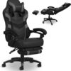 Respawn 110 Pro Ergonomic Gaming Chair with Footrest for Adults - Comfortable Office Gaming Recliner with Lumbar Support and Headrest, Racing Style Video Game Chairs for Computer Gamer - Gray