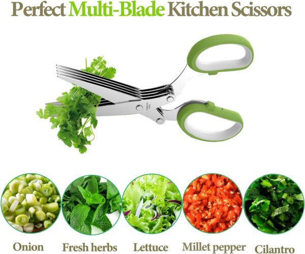 71hk6Wc-fLL._AC_SL1500_.jpg 2026 Upgraded Herb Scissors, Effortless Herb Shears Cutter Tool with Sharp Stainless Steel Blades for Fresh Herbs, Must-Have Kitchen & Cooking Gadget, Green