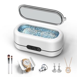 71icmBibHcL._SL1500_.jpg Ultrasonic Jewelry Cleaner, 48KHz Ultrasonic Cleaner Machine for Jewelry, Eyeglasses, Rings, Watch Strap, Dentures-Dual Cleaning Modes, 304 Stainless Steel Tank