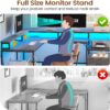 SEDETA L Shaped Desk, 66" Home Office Desk with Wood File Drawer & Power Outlet, Gaming Desk with Led Lights, Corner Computer Desk with Monitor Shelf, Printer Storage Shelves, Two Person Desk, Grey