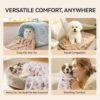 LINENLUX 1 Pack 3 Blankets Super Soft Fluffy Premium Fleece Dog Blankets for Puppy Cat Pet Blanket Flannel Throw Warm Sleep Dog Paw 23x16 inches