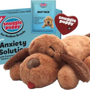 71lIf1eDgmL._AC_SL1500_.jpg Snuggle Puppy Original Heartbeat Puppy Toy with Real-Feel Pulse & Heat Pack, Calming Sleep Aid for Puppy Anxiety, Crate Training, First Nights & New Puppy Transition - Biscuit