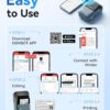 71lsyle3sEL._AC_SL1500_.jpg NIIMBOT B1 Label Maker Machine, Thermal Label Printer Easy to Use for Office, Home, Business, Came with 1 Roll White Label(Blue)