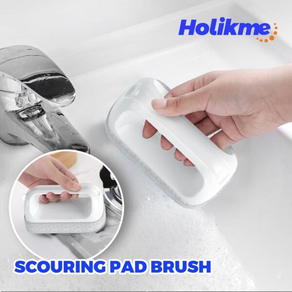 Holikme 6 Pack Dish Brush with Handle Kitchen Cleaning Brush Set for Pot, Pan, Kitchen Sink (Green)