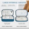 FYY Electronic Organizer, Travel Cable Organizer All-in-One Storage Bag Pouch Electronic Accessories Carry Case Portable Waterproof Double Layers for Cable, Cord, Charger, Phone, Earphone Green