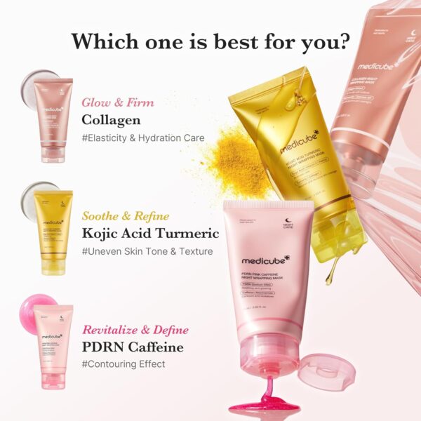 71nKYejjLNL._SL1500_.jpg medicube Wrapping Mask Collagen Overnight Peel Off Facial Mask | Elasticity & Hydration Care, Reduces Sagging & Dullness | Hydrolyzed Collagen For Glowing Skin | Korean Skin Care, 2.53 fl.oz