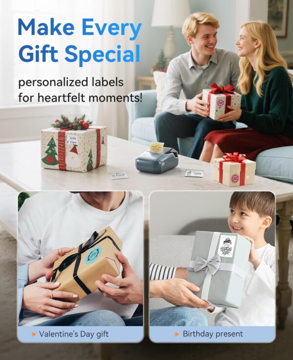 71naFelz5oL._AC_SL1500_.jpg NIIMBOT B1 Label Maker Machine, Thermal Label Printer Easy to Use for Office, Home, Business, Came with 1 Roll White Label(Blue)