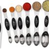 71oHrsyHNpL._AC_SL1500_.jpg Magnetic Measuring Spoons Set Stainless Steel with Leveler, Stackable Metal Tablespoon Measure Spoon for Baking, Cups and Spoon Set Kitchen Gadgets Apartment Essentials Fits in Spice Jars