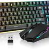 71oSc8Zm6zL._AC_SL1500_.jpg RedThunder K10 Wireless Gaming Keyboard and Mouse Combo, RGB Backlight Rechargeable 3800mAh Battery, 26-Key Anti-ghosting Keyboard + 7D 3200DPI Mice for PC Gamer