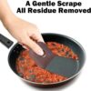 Pan Scraper, 5 Pcs Pot Scraper Plastic, Pot Scraper Non Scratch for Cast Iron, Pot and Pan Cleaning, Sturdy Scraper Kitchen Tool