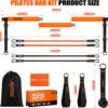 KUTIZE Pilates Bar Kit with Resistance Bands, Pilates Equipment, Multifunctional Pilates Bar for Women & Men, Pilates kit for Hip, Back, Arm, Full-Body Workouts, Home Gym Strength Training Equipment