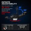 Respawn 110 Pro Ergonomic Gaming Chair with Footrest for Adults - Comfortable Office Gaming Recliner with Lumbar Support and Headrest, Racing Style Video Game Chairs for Computer Gamer - Gray