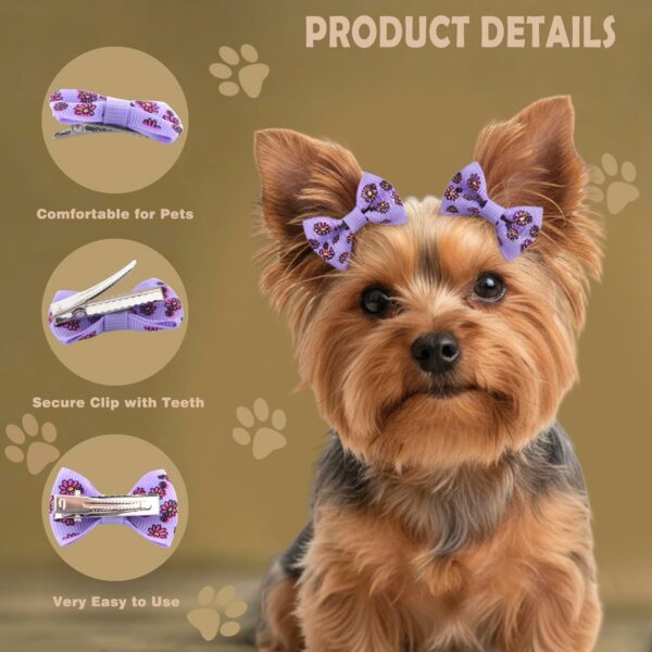 71rVSdIPFbL._AC_SL1500_.jpg QingHan Dog Hair Bows Small Puppy Clips for Pet Grooming Accessories Doggy Gifts 60Pcs (30 Pairs)