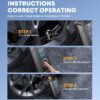 Tire Inflator Portable Air Compressor, Cordless & 12V DC Air Inflator for Car Bikes MotorcycleTires Balls with Auto Shut-Off, Digital Pressure Gauge, Compact Emergency Pump