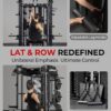 Mikolo Smith Machine with Weight Stack, Power Cage Home Gym System with LAT Pulldown & Cable Crossover, Multi-Functional Trainer with Dual Pulley System, Includes 10+ Free Attachments