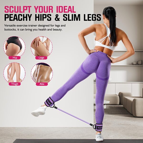 71tFEif6GIL._AC_SL1500_.jpg Ayombo Ankle Resistance Bands with Cuffs, Home Gym Workout Equipment, Lifting Glute Butt Exercise Equipment for Women, Ankle Weights Fitness Set, Leg Booty Equipment for Training Perfect Body Shape