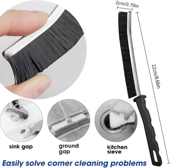 71tekulRqlL._AC_SL1500_.jpg Crevice Cleaning Brush 12-Pack - Heavy Duty Hard Bristle Gap Brush for Deep Cleaning - Ultra-Thin Window Track Cleaning Tool for Shower Grout, Sliding Doors, Baseboards & Auto Detailing