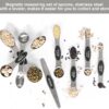 71toU2zEDZL._AC_SL1500_.jpg Magnetic Measuring Spoons Set Stainless Steel with Leveler, Stackable Metal Tablespoon Measure Spoon for Baking, Cups and Spoon Set Kitchen Gadgets Apartment Essentials Fits in Spice Jars