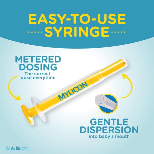 MYLICON Infants Gas Relief Drops for Infants and Babies, Dye Free Formula, 1 Fluid Ounce
