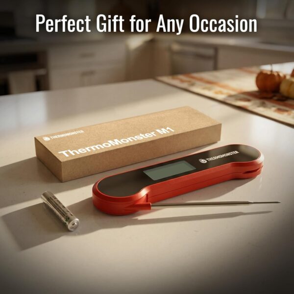 71uHzCmpGWL._SL1500_.jpg 0.5 Sec Instant Read Meat Thermometer Digital with ±0.5℉ Precision, Food Thermometer for Cooking Kitchen Gadgets, Oven Grill Candy BBQ Essentials Accessories, Gifts for Him Dad Men Birthday, Red