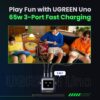 71uJ0UfDxvL._AC_SL1500_.jpg UGREEN Uno 65W USB C Charger Block, Nexode 3-Port GaN Fast Charger with Screen, Fun Robot Gifts for Men Women, Compatible with iPhone 17, MacBook Pro/Air/Neo, XPS, Galaxy S26, Steam Deck, Black
