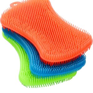 71uTN3-QwL._AC_SL1500_.jpg 3PCS OstWony Silicone Dish Sponges, Super Food-Grade Silicone Sponges, Multi-Purpose and Efficient Sponge Kitchen Gadgets, Especial Delicate Kitchen Sponge Brush
