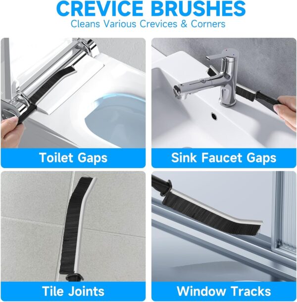71uVatKovLL._AC_SL1500_.jpg 14Pcs Crevice Cleaning Brush Set, V Shape Grout Cleaner Brush for Deep Cleaning Gap, Hard Bristle Scrub Brushes Tools, Cleaning Supplies for Household Use, Bathroom, Kitchen, Toilet, Window