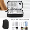 71uYp7ZsfUL._AC_SL1500_.jpg FYY Travel Cable Organizer Pouch Electronic Accessories Carry Case Portable Waterproof Double Layers All-in-One Storage Bag for Cord, Charger, Phone, Earphone Black
