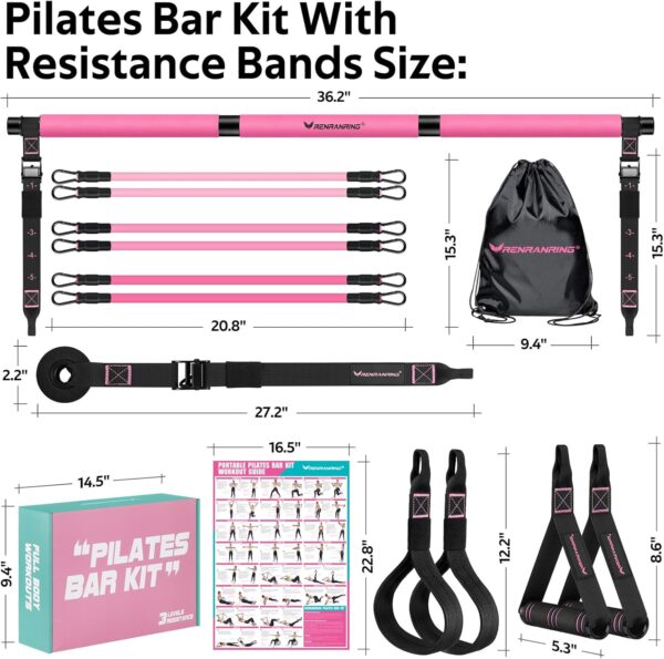 71uglxIYhvL._AC_SL1500_.jpg Pilates Bar Kit with Resistance Bands, Multifunctional Pilates Bar for Women & Men with Heavy-Duty Metal Adjustment Buckle, Pilates Home Equipment for Full BodyWorkouts