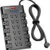 71ul-8eS9IL._AC_SL1500_.jpg Power Strip, SUPERDANNY Surge Protector with 22 AC Outlets and 6 USB Charging Ports, 1875W/15A, 2100 Joules, 6.5Ft Flat Plug Heavy Duty Extension Cord for Home, Office, Dorm, Gaming Room, Black